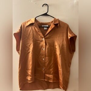 Rachel Zoe Orange Blouse Size Medium